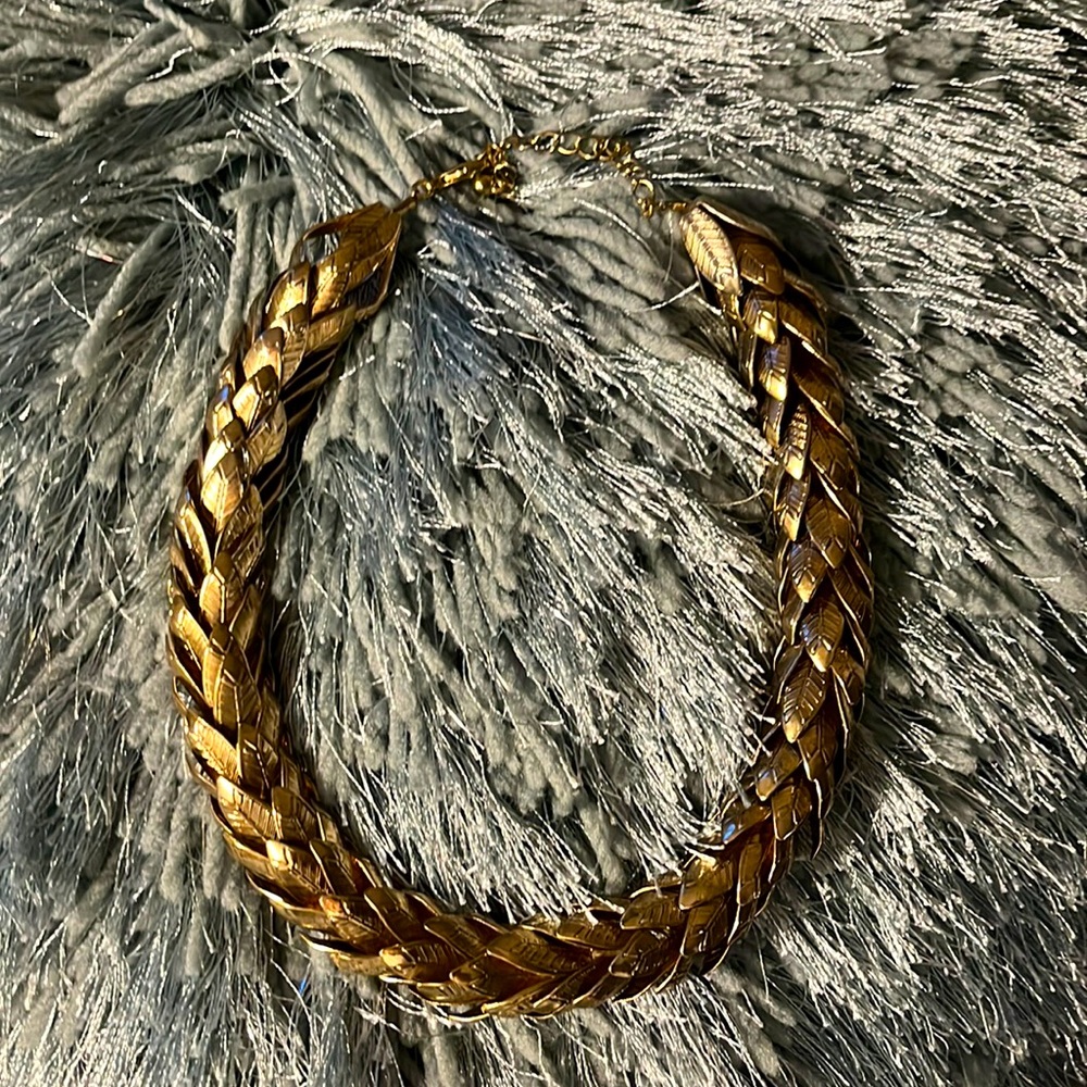 Gold Feather Plated Necklace